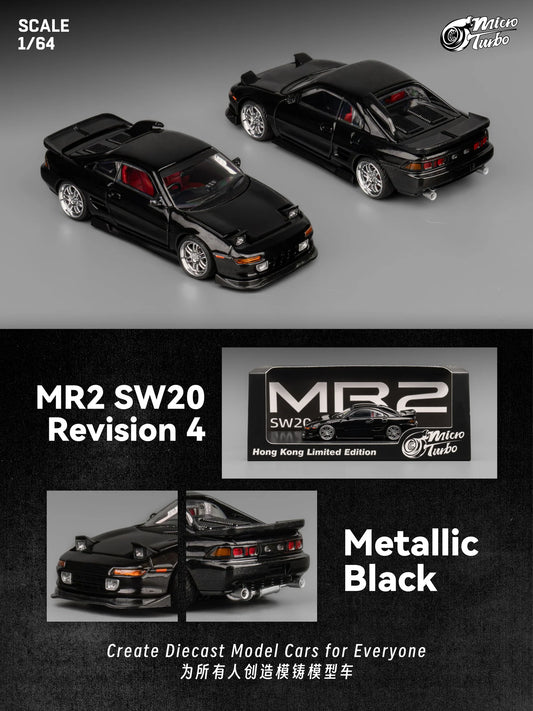 Microturbo 1:64 Custom MR2 SW20 Hong Kong Limited Edition - Metallic Black
