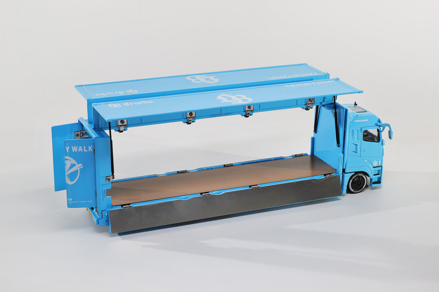 (Preorder) GCD 1:64 LB-Trucks Mitsubishi Fuso Super Great Transporter Baby BLUE KS-073-576