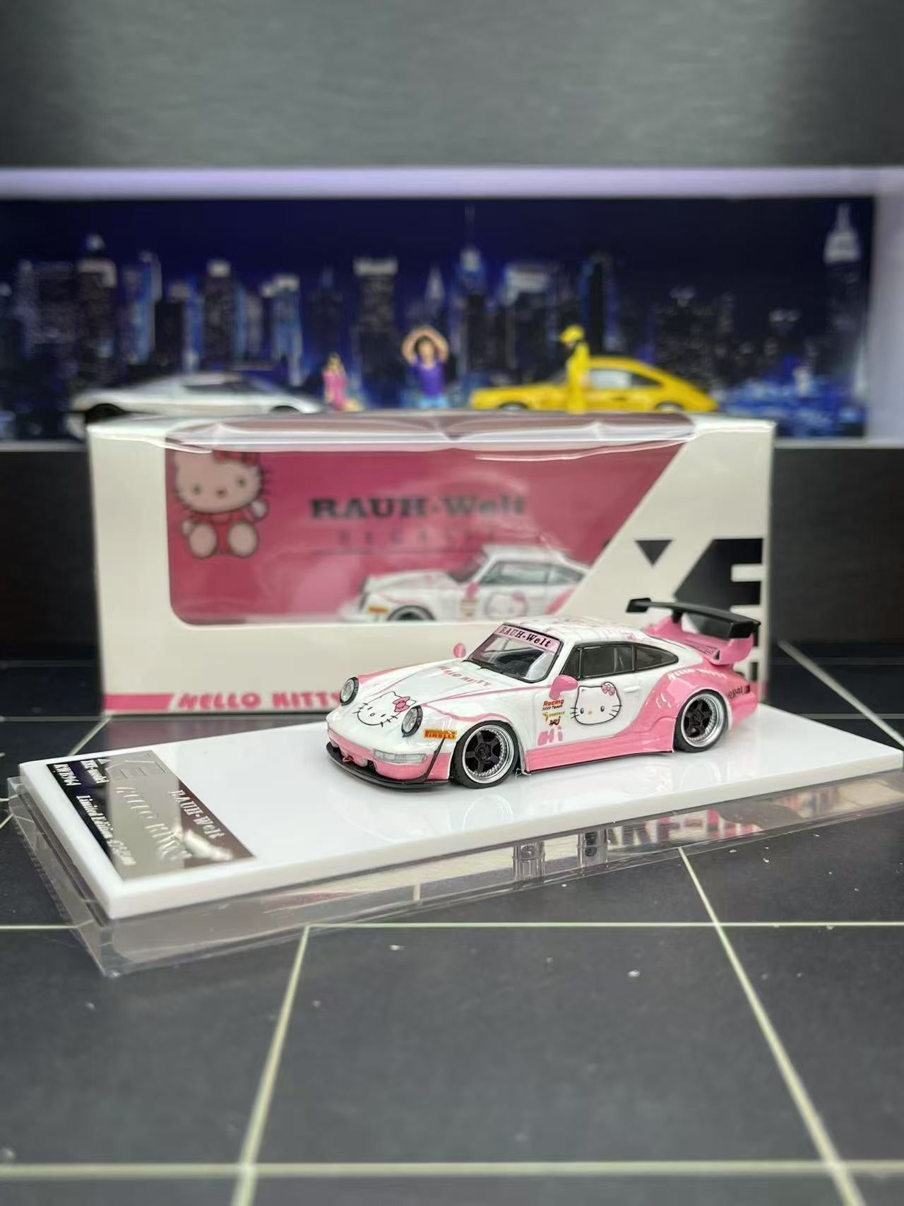 (Coming Soon) XKE 1:64 Porsche RWB 964 Hello Kitty Livery