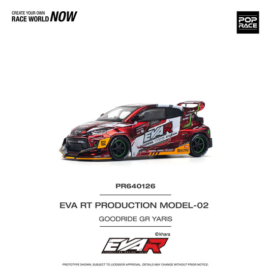 Pop Race 1:64 Toyota EVA RT Production Model-02 Goodride GR Yaris PR640126