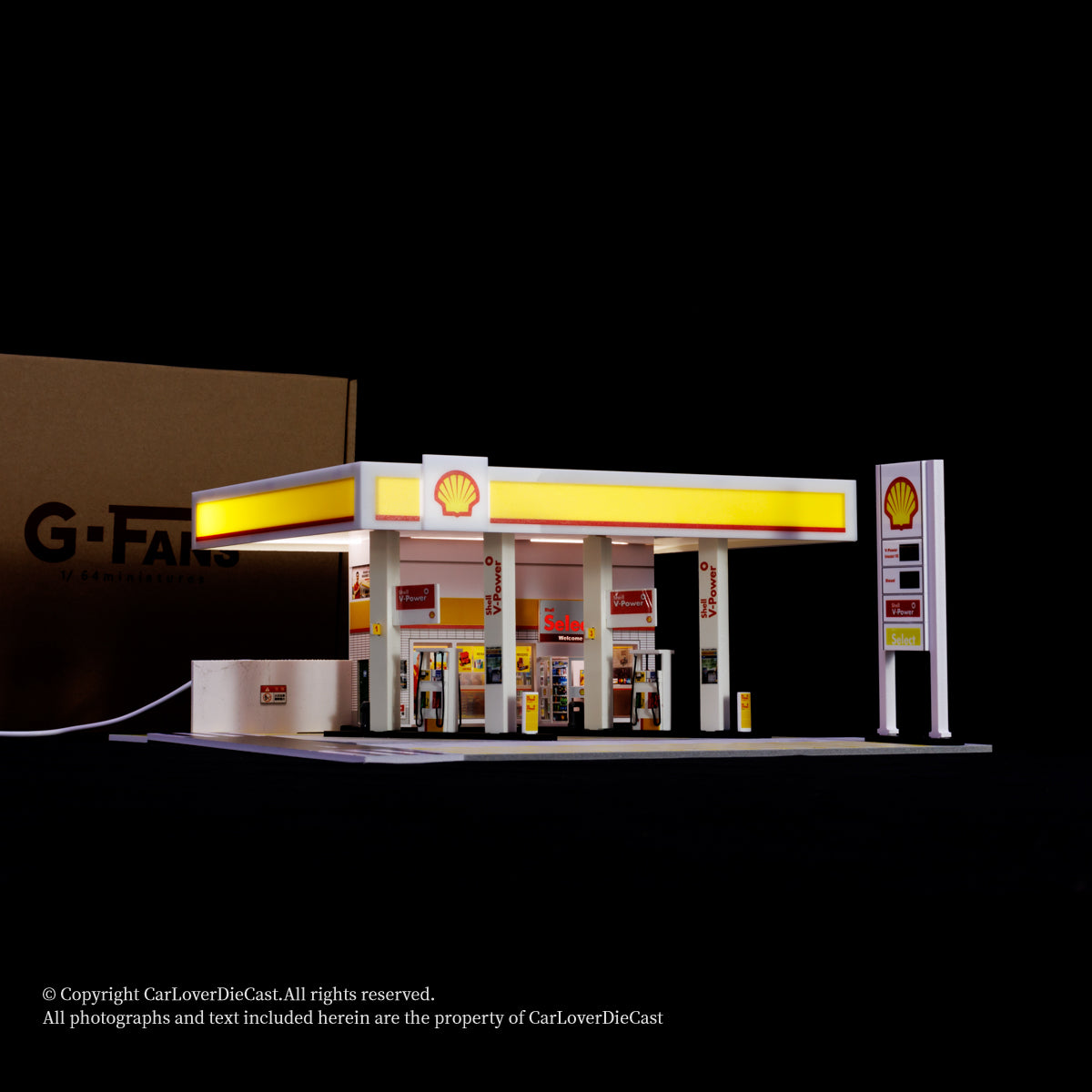 G-Fans 1:64 Shell Gas Station Diorama 710035