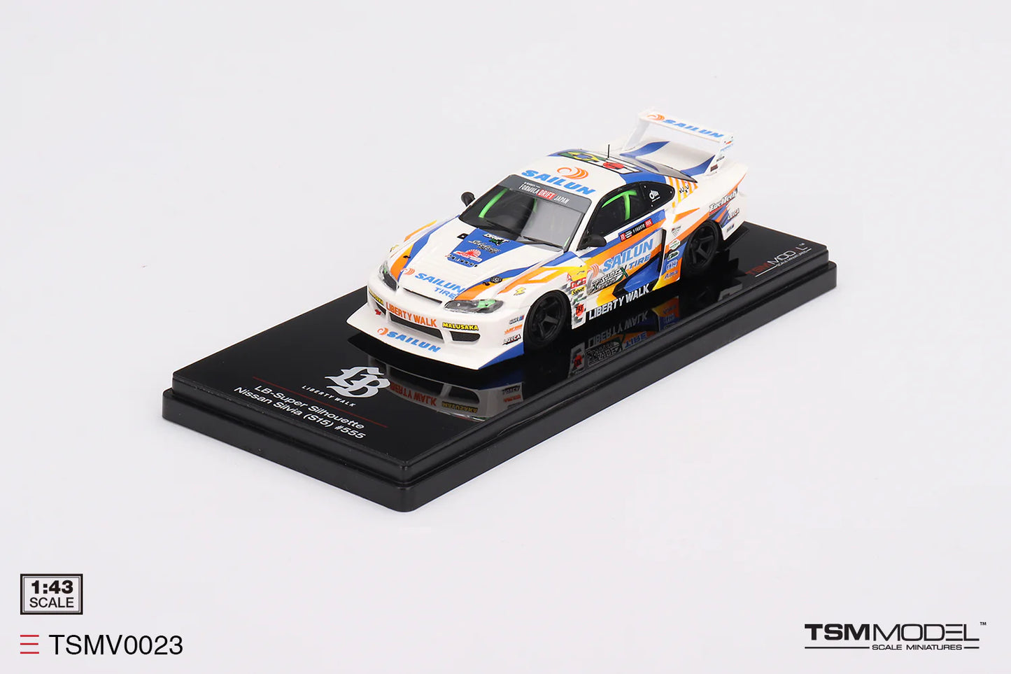 TSM 1:43 Nissan Silvia (S15) LB-Super Silhouette #555 TSMV0023