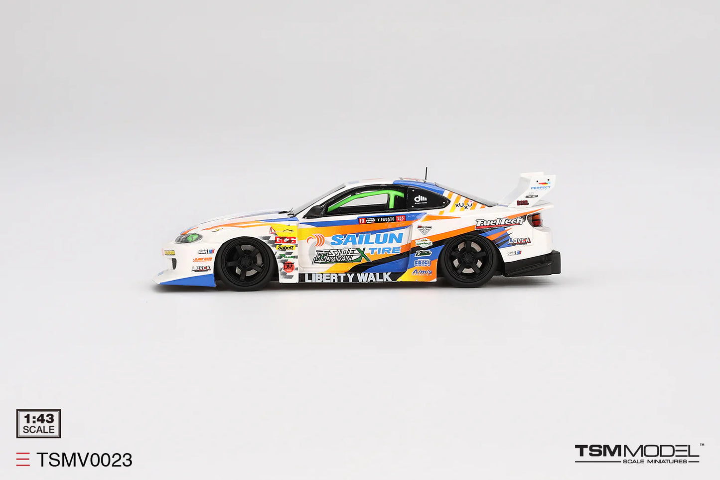 TSM 1:43 Nissan Silvia (S15) LB-Super Silhouette #555 TSMV0023