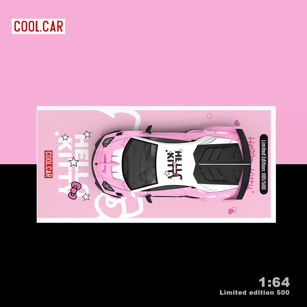 Cool Car 1:64 Lamborghini Aventador LP700-4 GT Evo Hello Kitty (2 Colors)