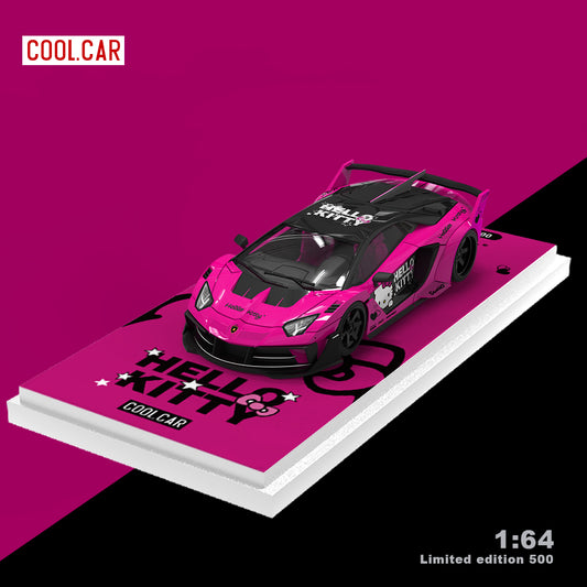 Cool Car 1:64 Lamborghini Aventador LP700-4 GT Evo Hello Kitty (2 Colors)