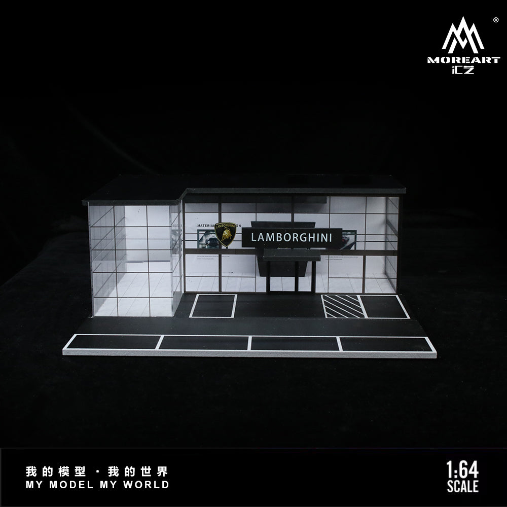MoreArt 1:64 Two-Layer Assembly Show Room Lamborghini Shop Diorama