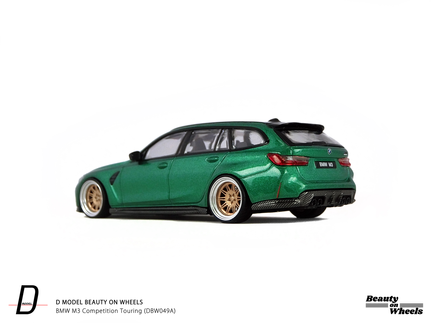 D MODEL BEAUTY ON WHEELS 1:64 BMW M3 Competition Touring - Green DBW049A