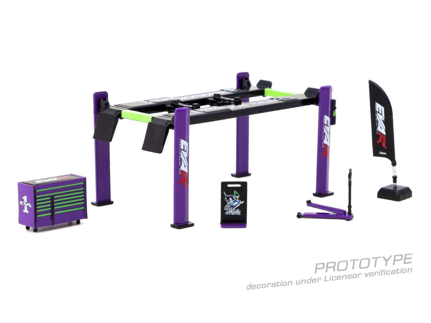 (Coming Soon) Tarmac Works 1:64 Garage Tools Set EVA Racing T64A-TL001-EVA