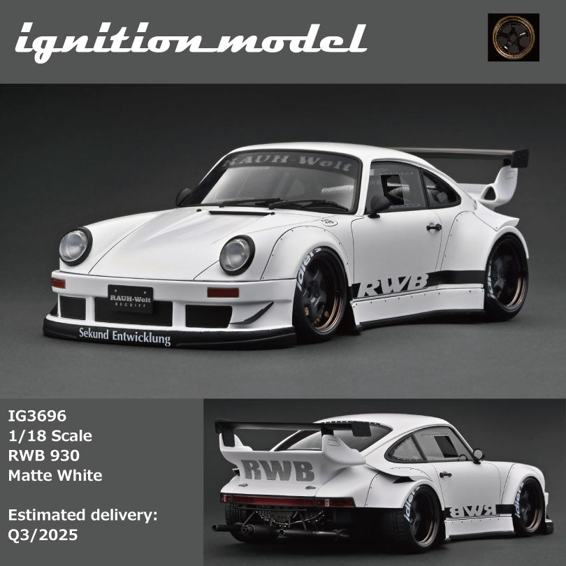 Ignition Model 1:18 RWB 930 Matte White IG3696