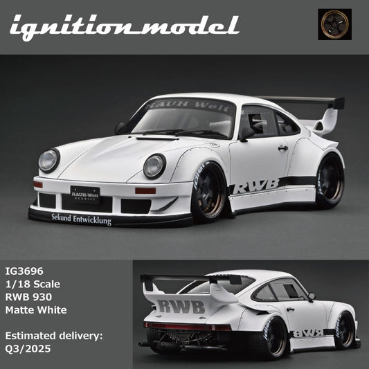 Ignition Model 1:18 RWB 930 Matte White IG3696