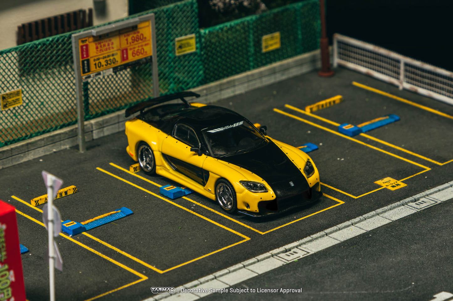 Tarmac Works 1:64 Mazda RX-7 VeilSide Fortune7 Yellow / Black T64G-075-YE (Preorder)