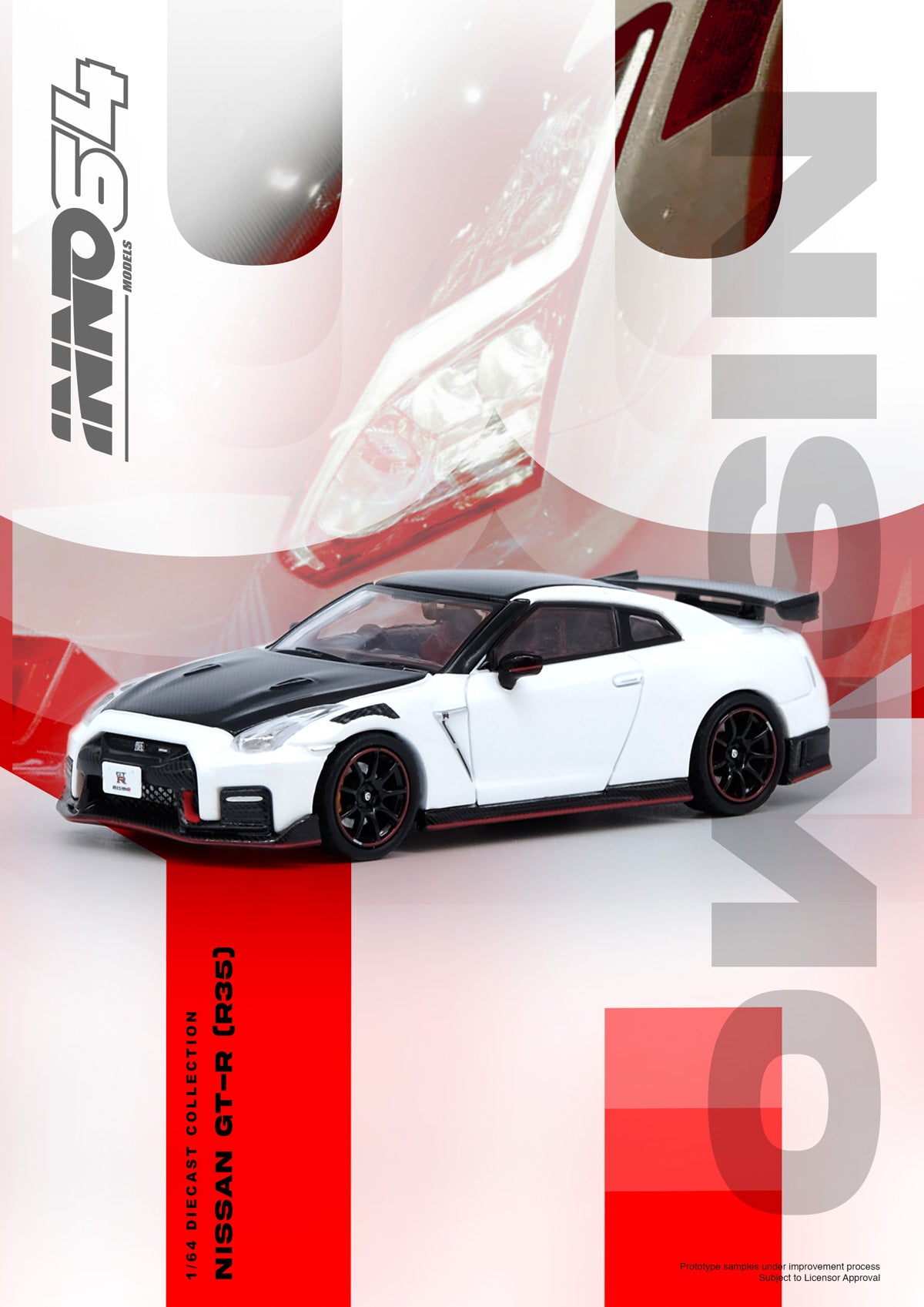 Inno64 1:64 Nissan GT-R (R35) Nismo White IN64-R35N-WHI