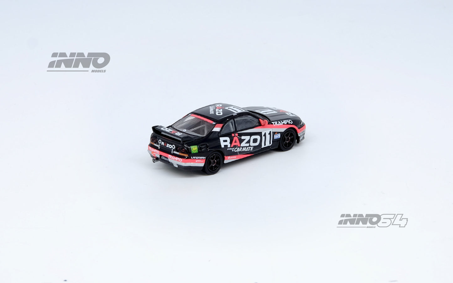 Inno64 1:64 Nissan Skyline GT-R R33 #11 "RAZO TRAMPIO" N1 Super Endurance Series - SENDAN HIGHLAND 1995 Winner IN64-R33R-RAZO