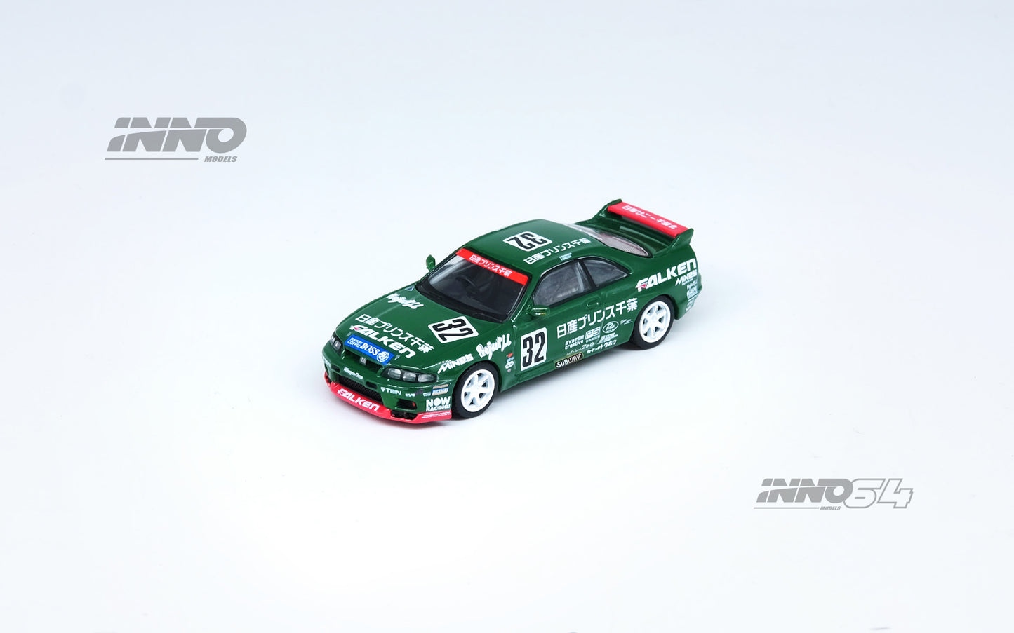 Inno64 1:64 Nissan Skyline GT-R R33 #32 "PRINCE CHIBA FALKEN" N1 Super Endurance Series - TOKACHI 24H 1996 IN64-R33R-N1S96