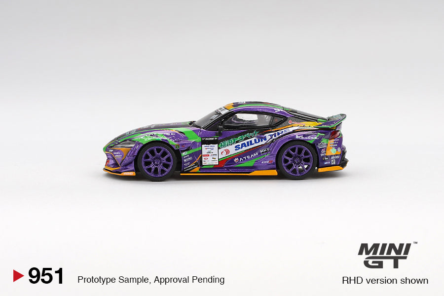 Mini GT 1:64 Toyota GR Supra KUHL 2021 D1GP EVANGELION RACING/D1 MGT00951-BL (Preorder)