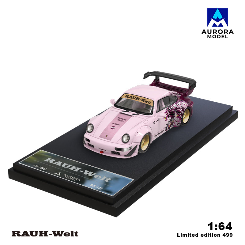 Aurora Model 1:64 Porsche RWB 964 Pink (No Doll) AM640876