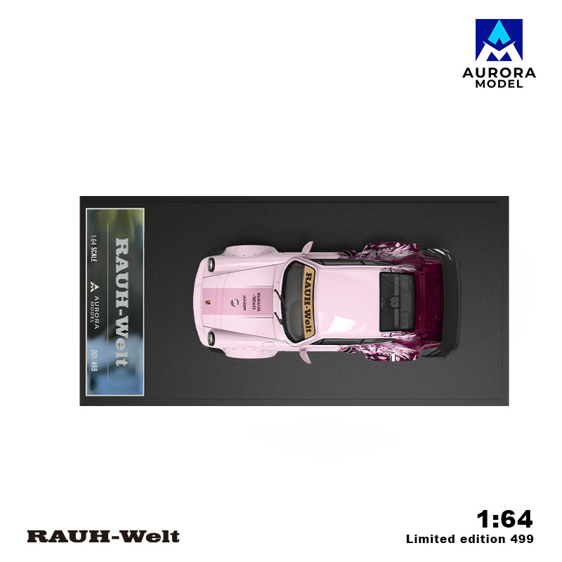 Aurora Model 1:64 Porsche RWB 964 Pink (No Doll) AM640876