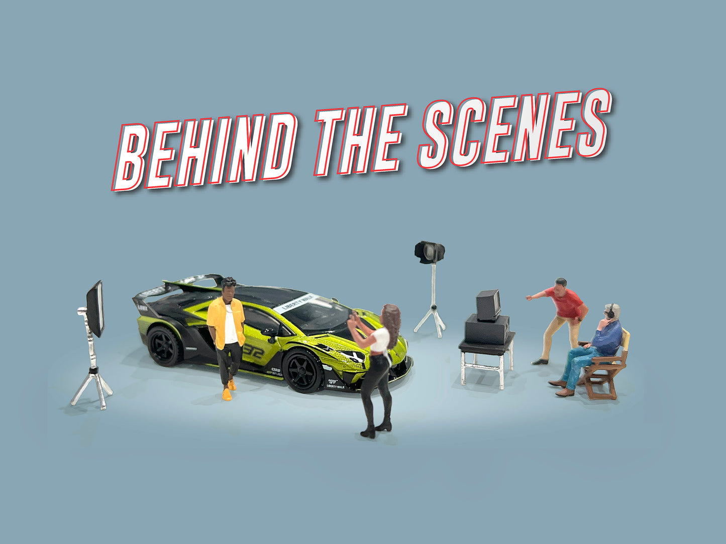 (Preorder) American Diorama 1:64 Figure set - Behind the Scenes AD-2426MJ