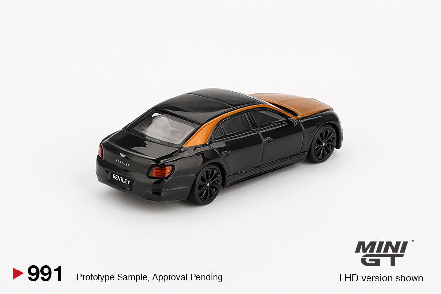 (Coming Soon) Mini GT 1:64 Bentley Flying Spur Orange Flame / Onyx MGT00991-BL