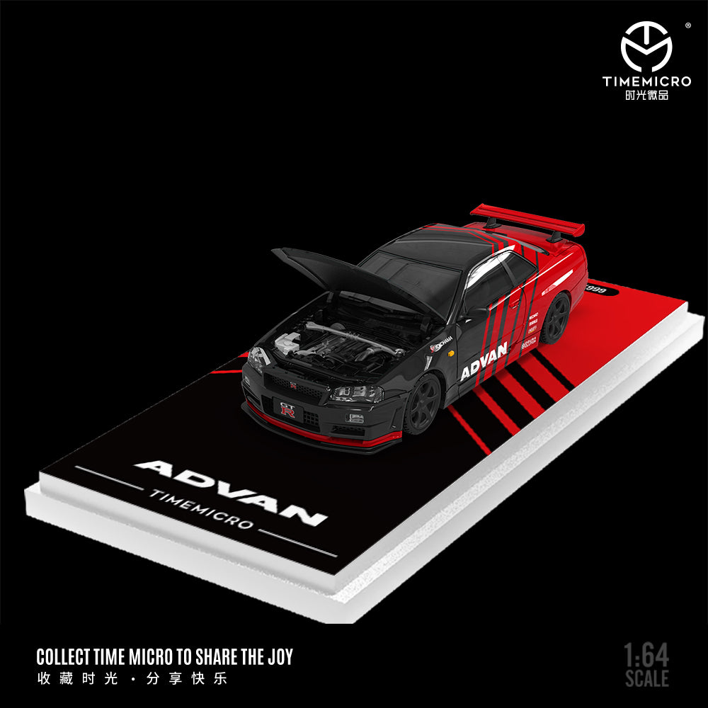 Time Micro 1:64 Nissan GTR34 Advan Livery