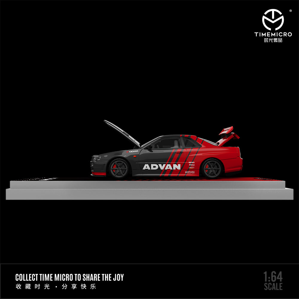Time Micro 1:64 Nissan GTR34 Advan Livery