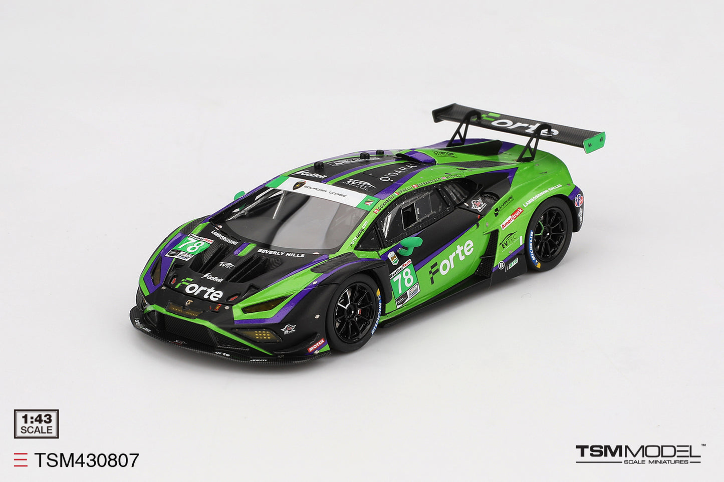 TSM 1:43 Lamborghini Huracán GT3 EVO2 #78 Forte Racing 2024 TSM430807