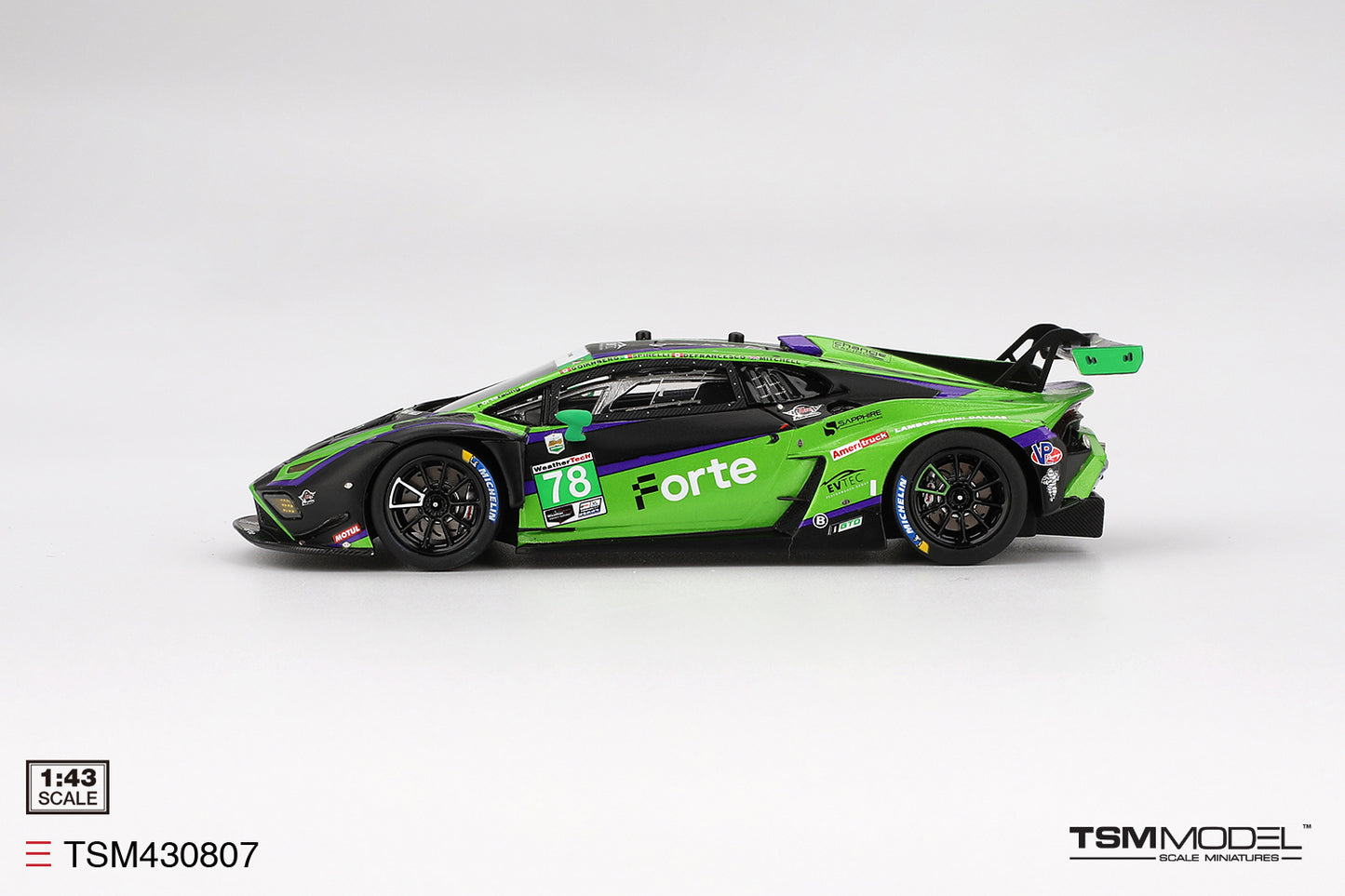 TSM 1:43 Lamborghini Huracán GT3 EVO2 #78 Forte Racing 2024 TSM430807