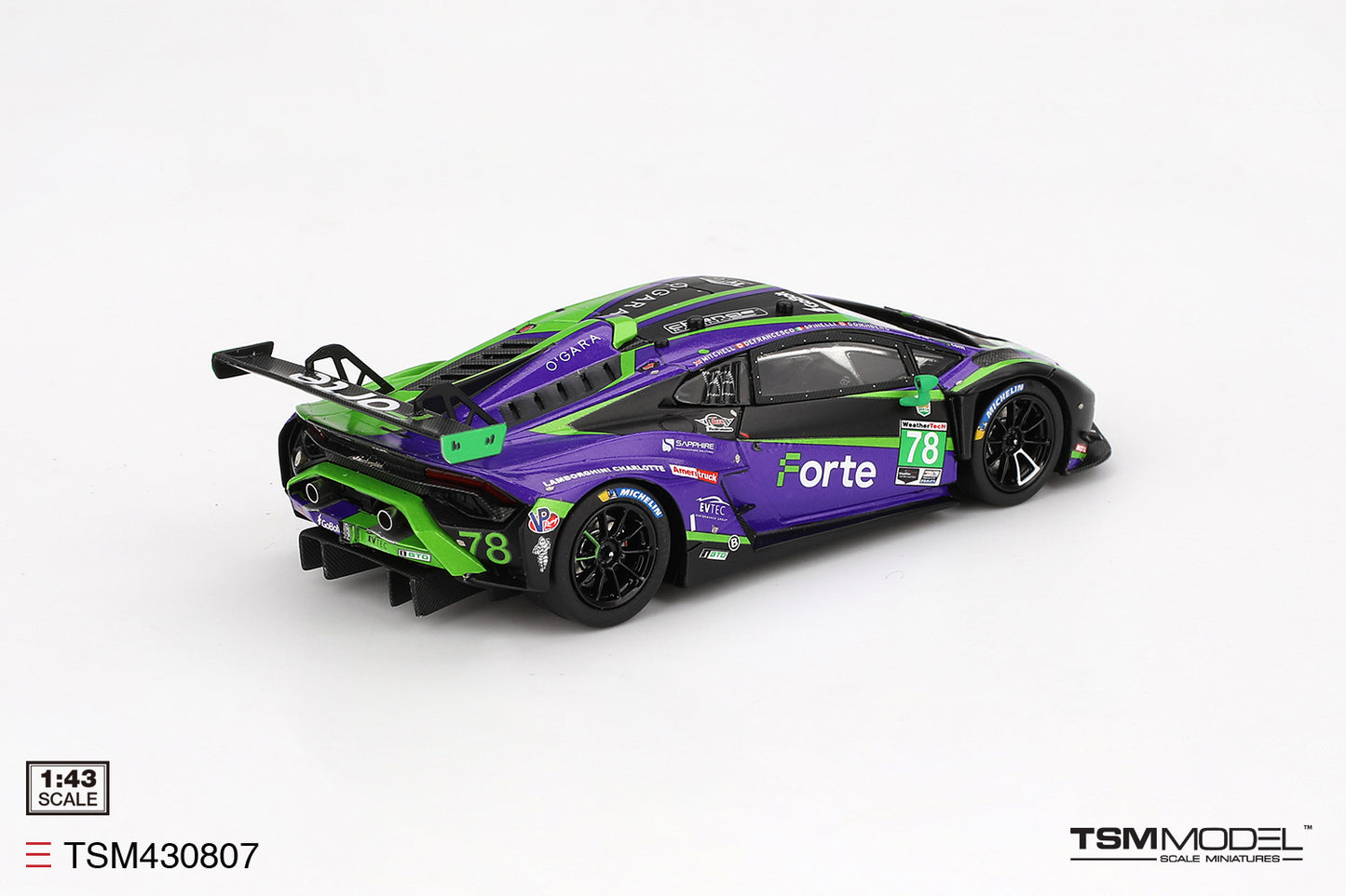 TSM 1:43 Lamborghini Huracán GT3 EVO2 #78 Forte Racing 2024 TSM430807