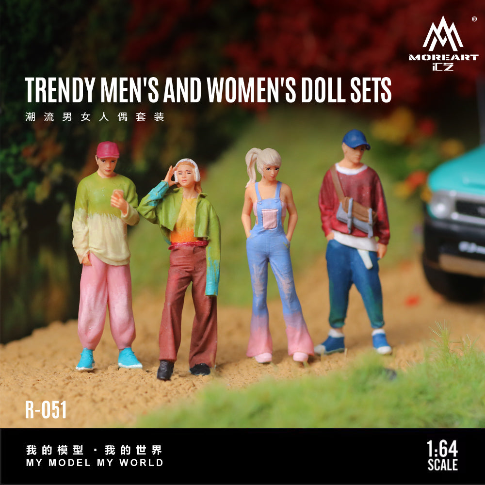 MoreArt 1:64 Trendy Men's and Women's Doll Sets MO223051