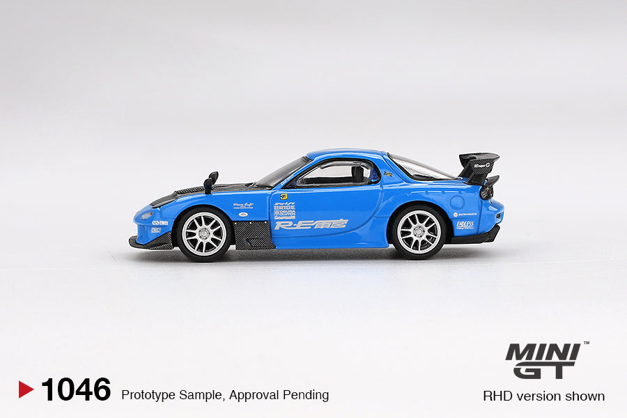 Mini GT 1:64 Mazda RX-7 RE-Amemiya 20B NA 3ROTOR-7 “Ama-san Go” MGT01046-BL (Preorder)