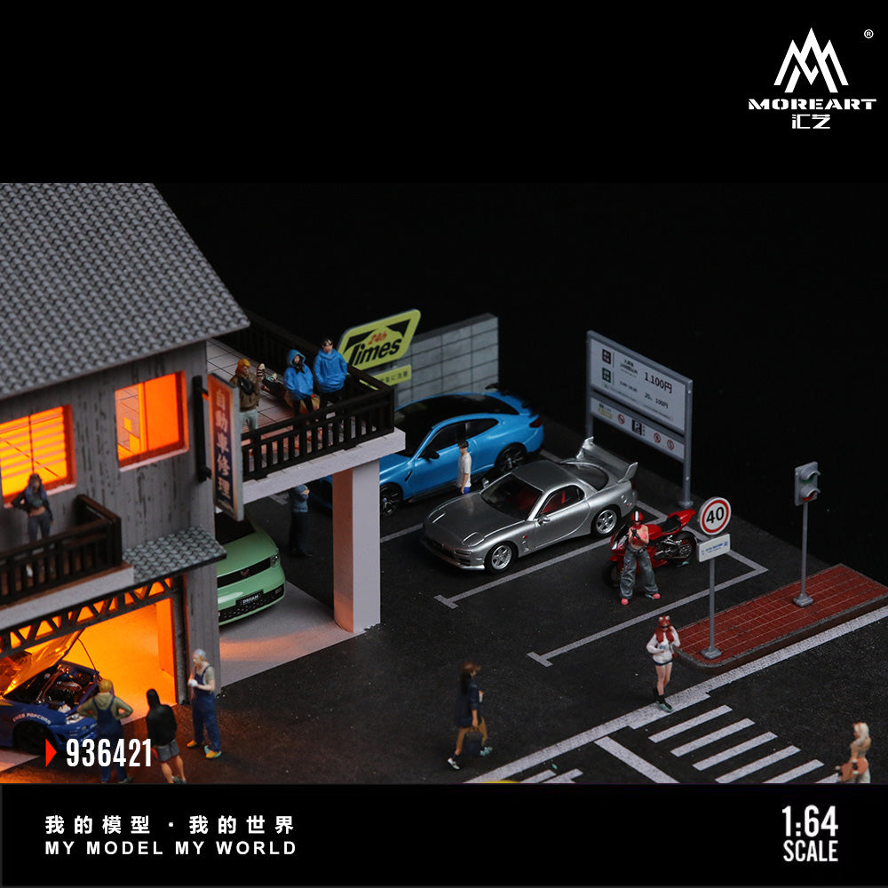 MoreArt 1:64 Japanese Auto Repair Shop Diorama MO936421 (Preorder)