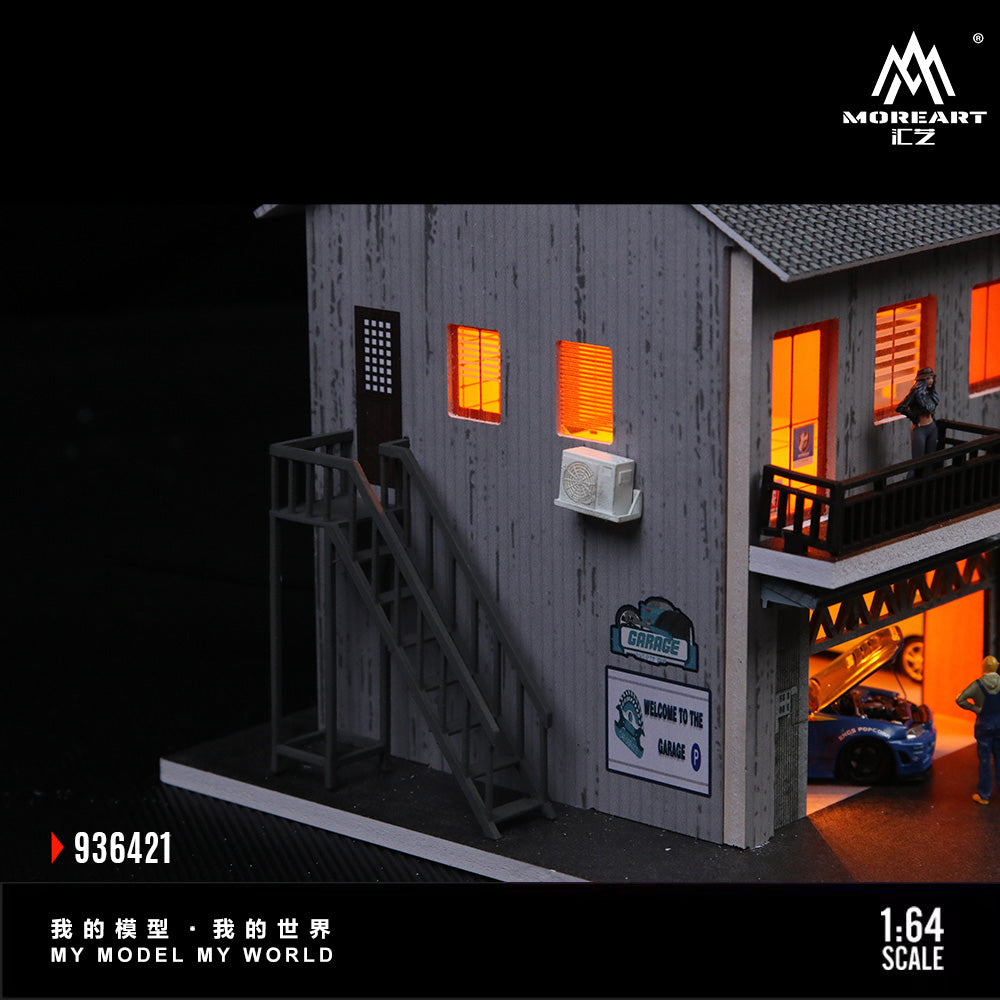 MoreArt 1:64 Japanese Auto Repair Shop Diorama MO936421 (Preorder)