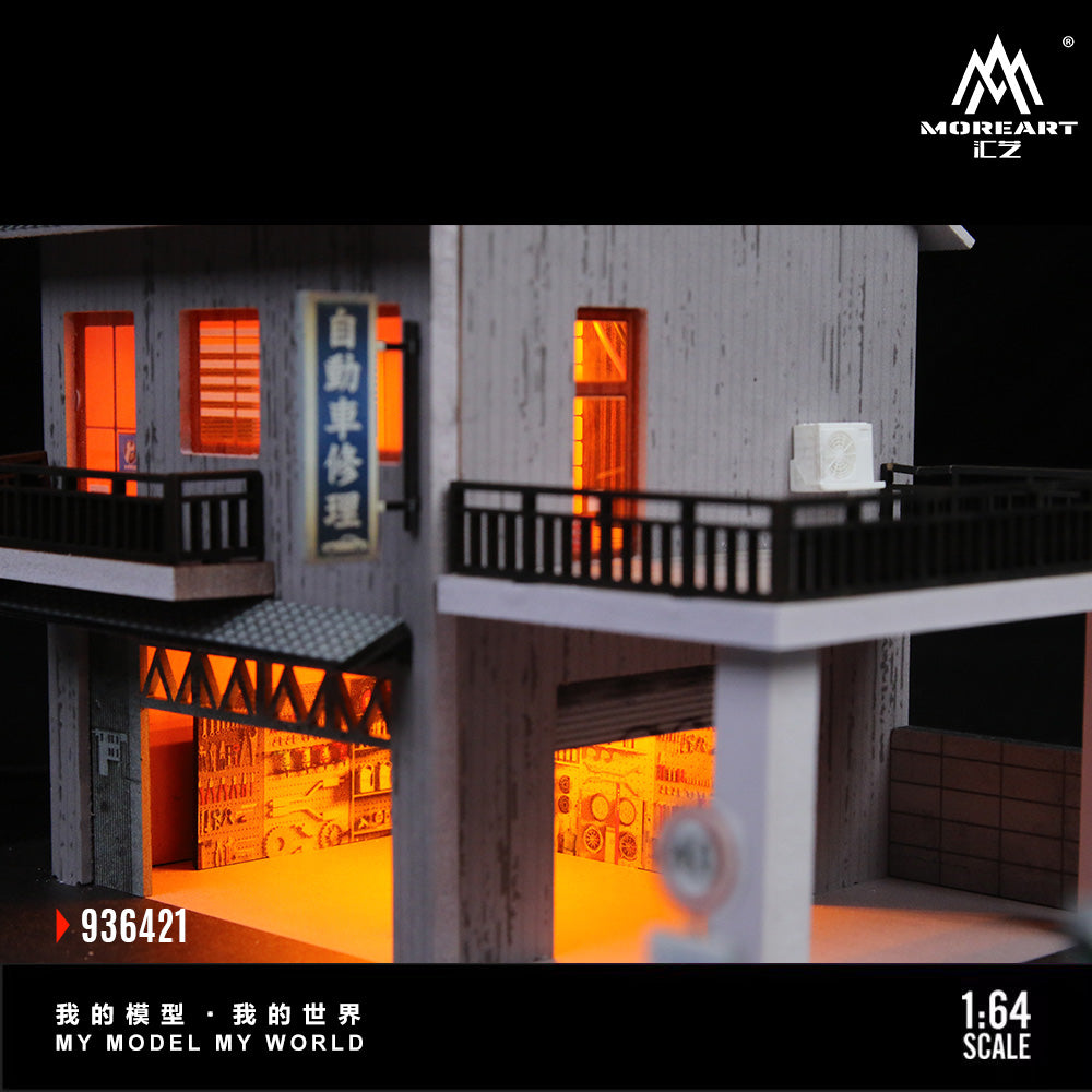 MoreArt 1:64 Japanese Auto Repair Shop Diorama MO936421 (Preorder)