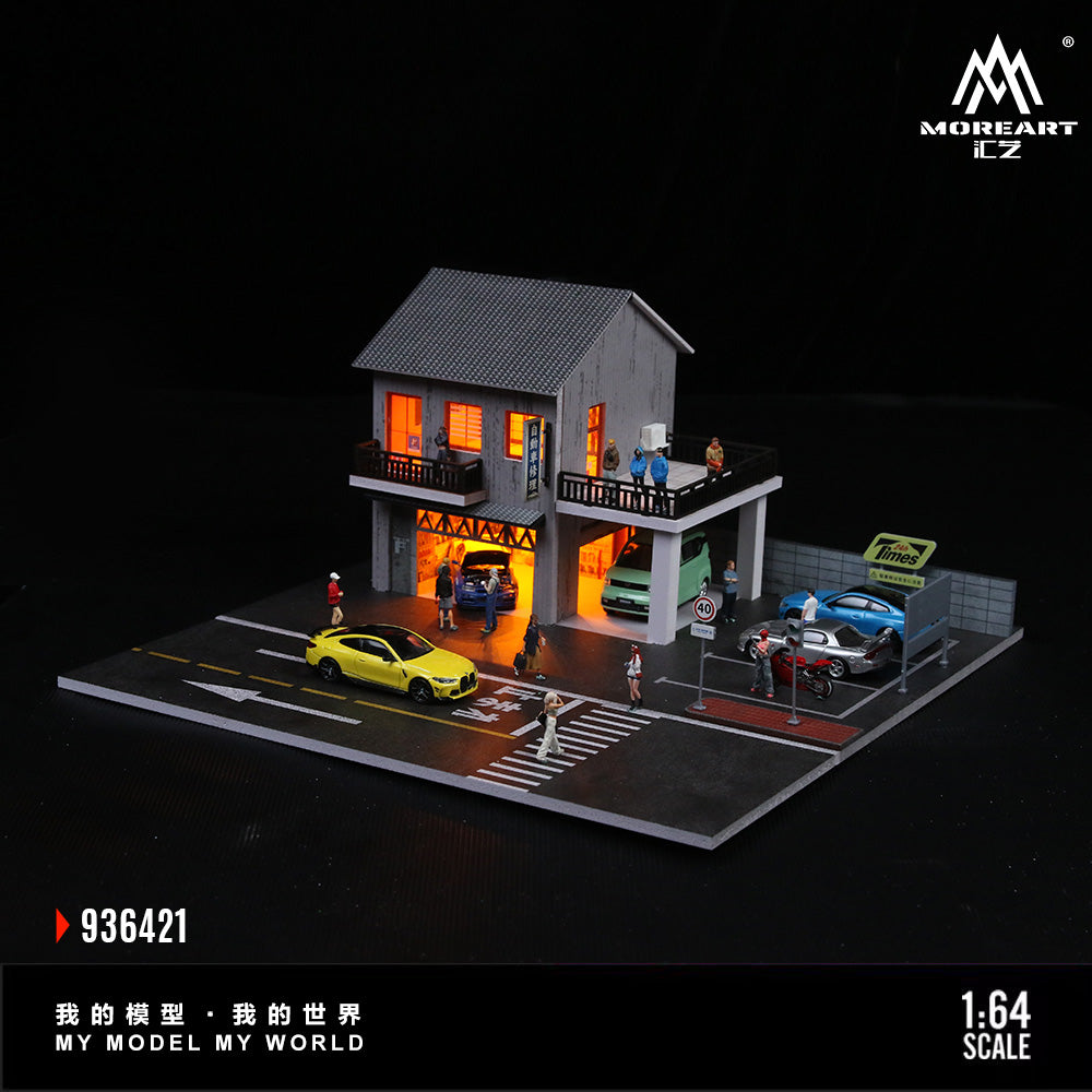 MoreArt 1:64 Japanese Auto Repair Shop Diorama MO936421 (Preorder)