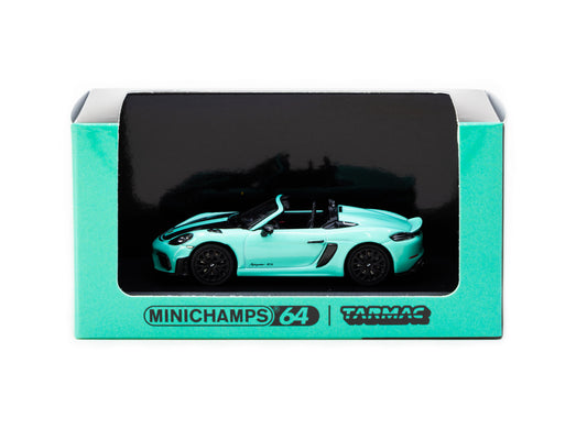 MINICHAMPS x Tarmac Works 1:64 Porsche 718 Spyder RS Mint Green T64MC-008-MG
