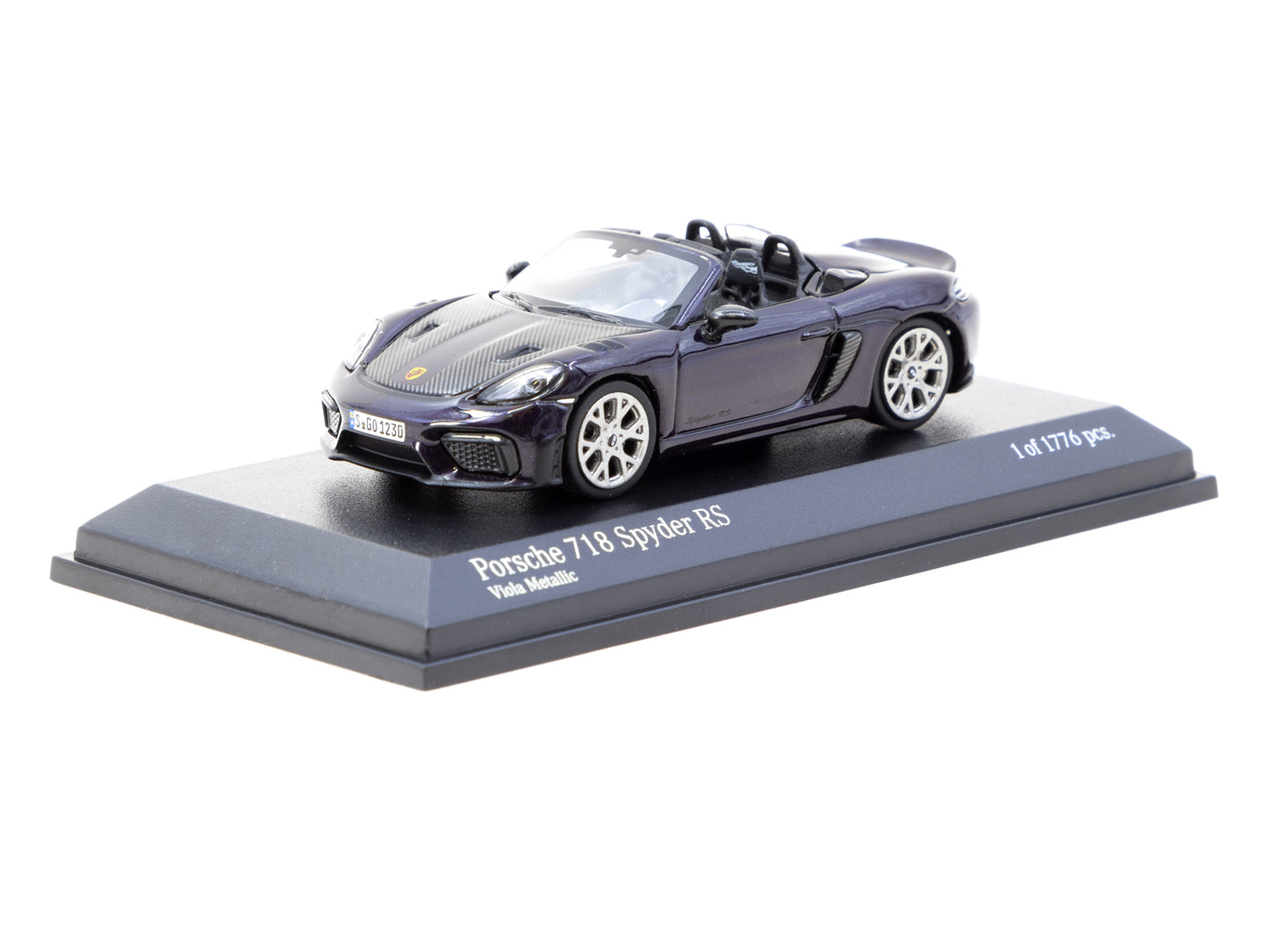 MINICHAMPS x Tarmac Works 1:64 Porsche 718 Spyder RS Viola Metallic T64MC-008-VM