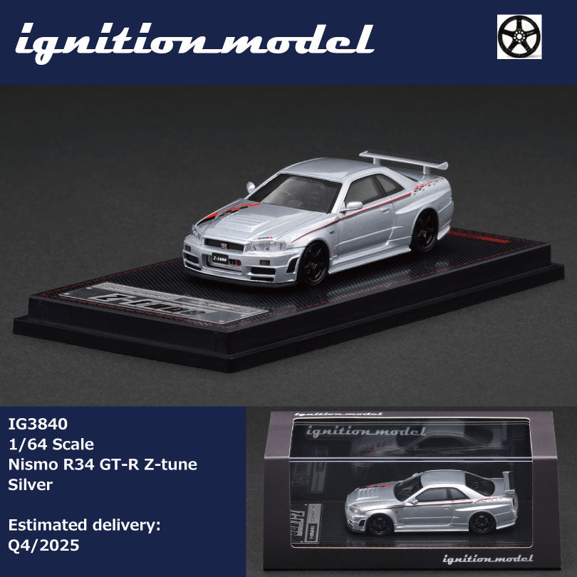 Ignition Model 1:64 Nismo R34 GT-R Z-tue Silver IG3840 (Preorder)