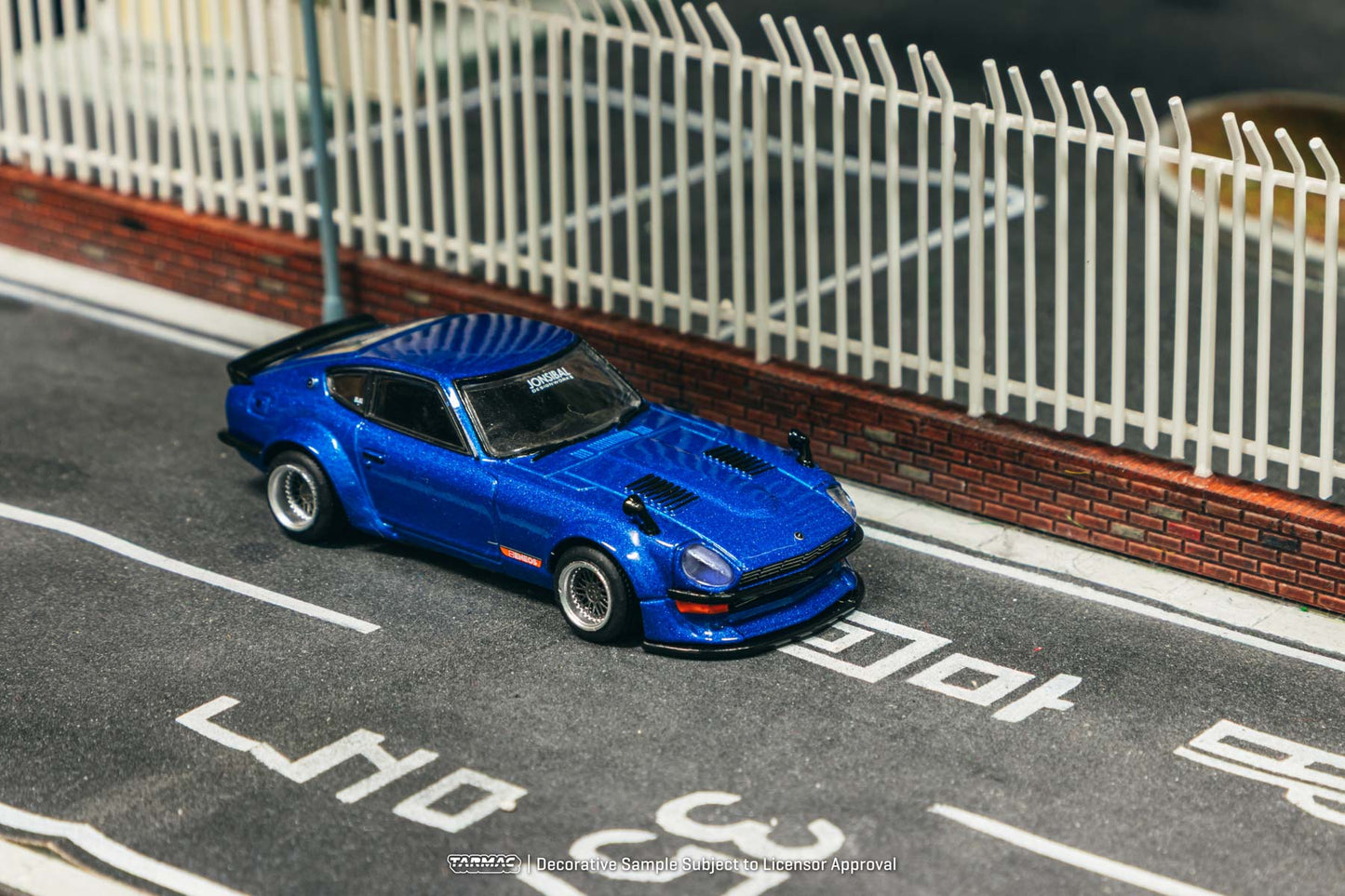 Tarmac Works 1:64 Nissan Fairlady Z S30 Widebody - Designed by Jon Sibal Blue T64G-062-BL (Preorder)