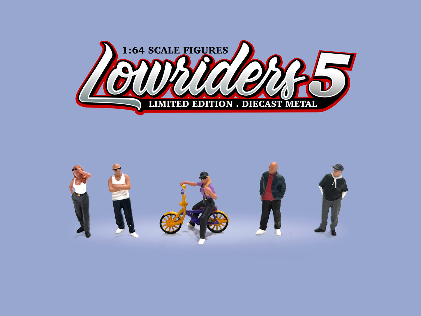 American Diorama 1:64 Figures set - Lowriders 5 AD-2427 (Preorder)