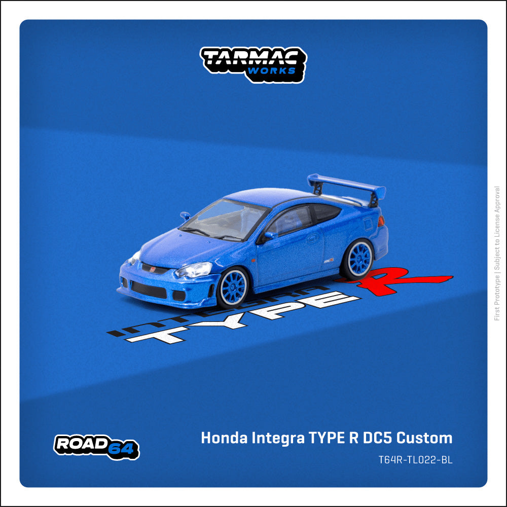 (Preorder) Tarmac Works 1:64 Honda Integra TYPE R DC5 Custom Blue Metallic T64R-TL022-BL