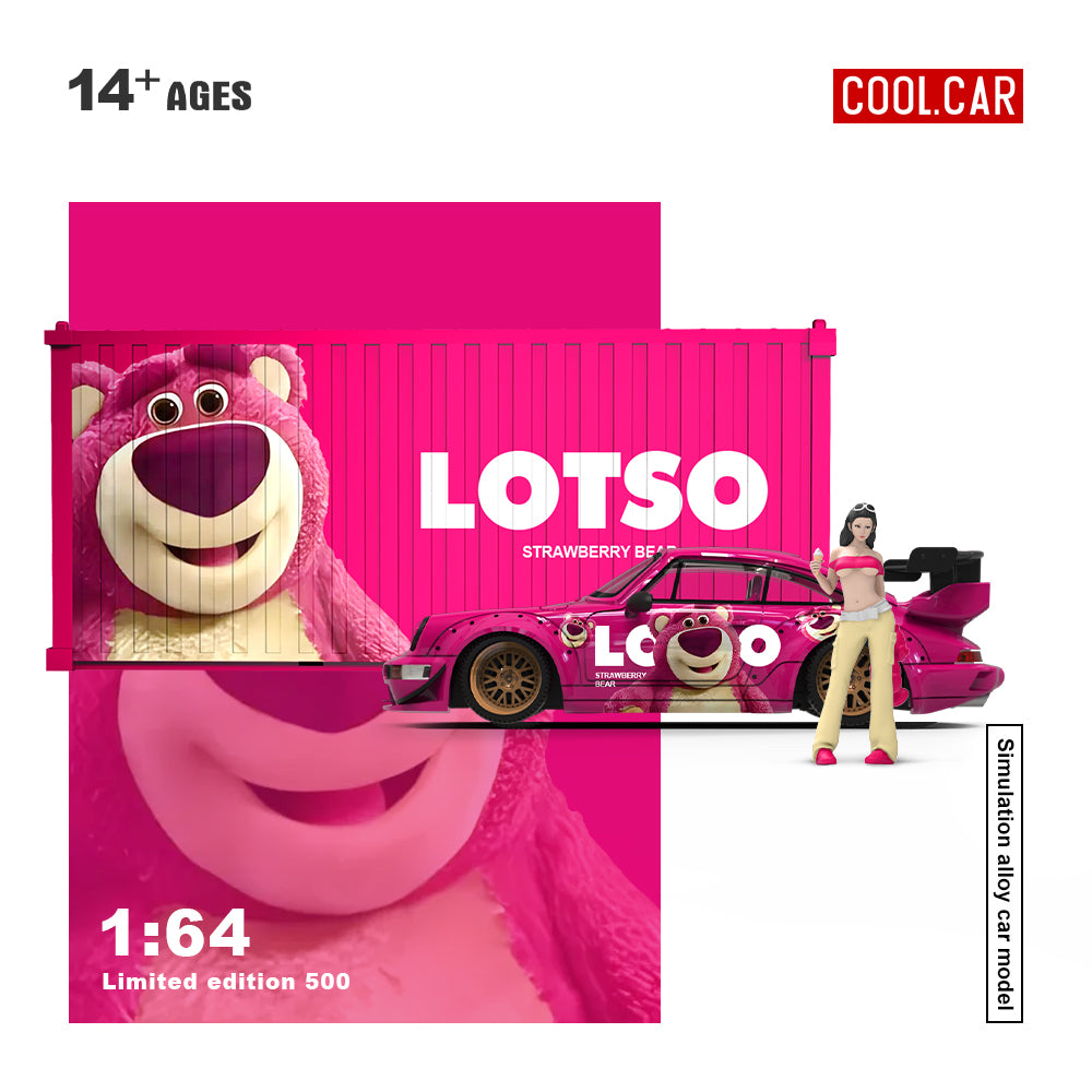 (Preorder) Cool Car 1:64 Porsche 964 Lotso Strawberry Bear CC640878-2 Full Set