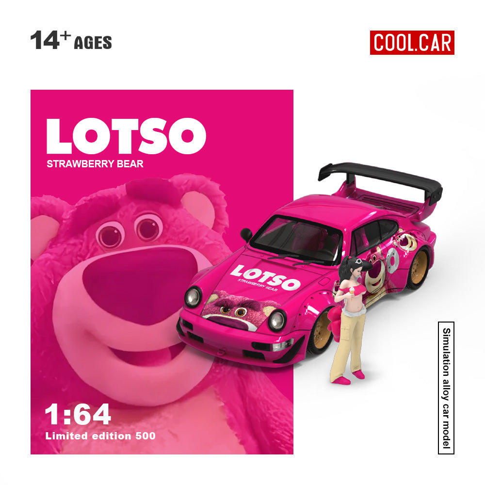 (Preorder) Cool Car 1:64 Porsche 964 Lotso Strawberry Bear CC640878-2 Full Set