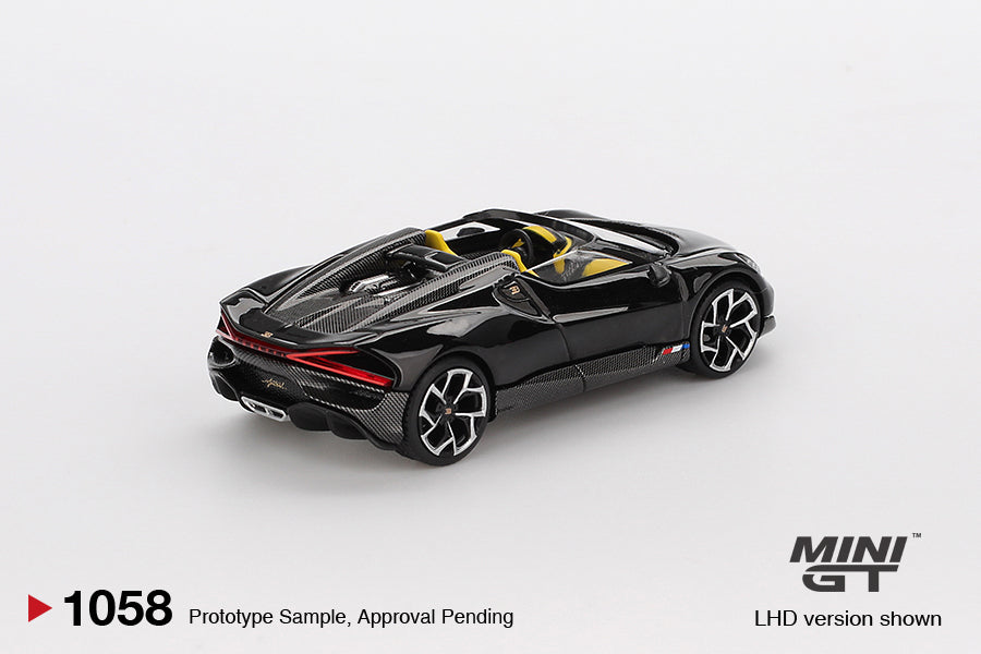 (Preorder) Mini GT 1:64 Bugatti W16 – Mistral Black MGT01058-BL