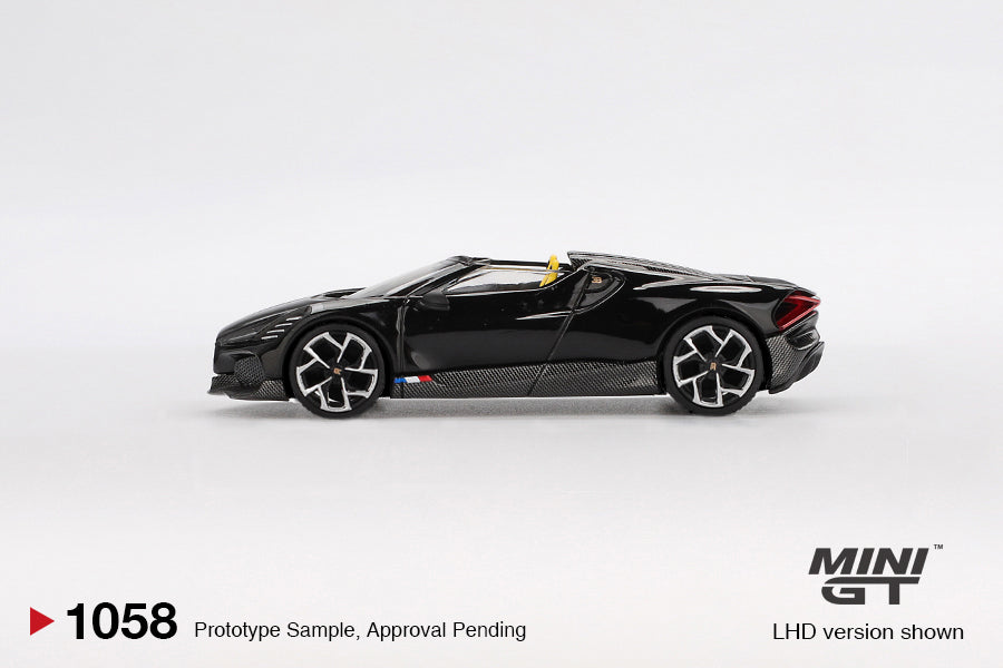 (Preorder) Mini GT 1:64 Bugatti W16 – Mistral Black MGT01058-BL