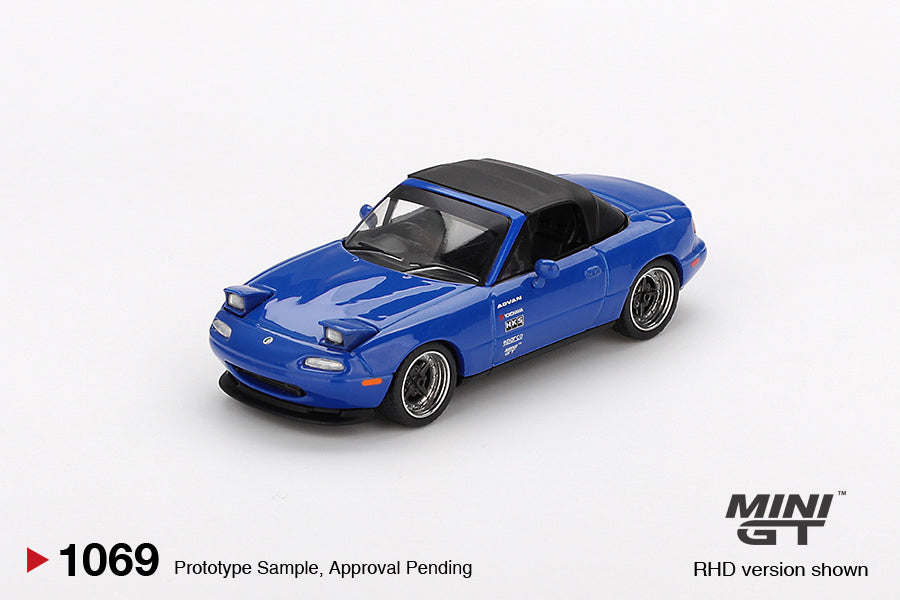 (Preorder) Mini GT 1:64 Mazda Miata MX-5 (NA) Tuned Version – Dark Blue MGT01069-BL