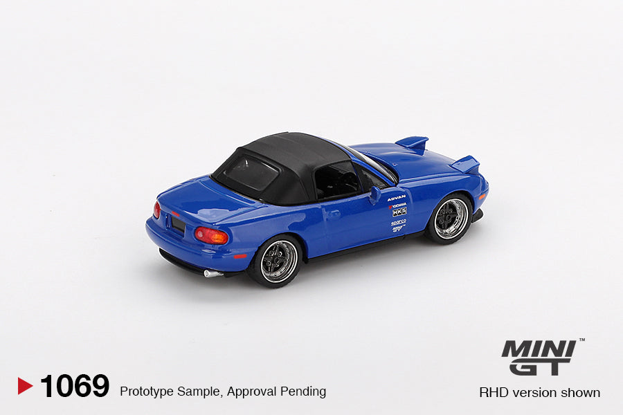 (Preorder) Mini GT 1:64 Mazda Miata MX-5 (NA) Tuned Version – Dark Blue MGT01069-BL