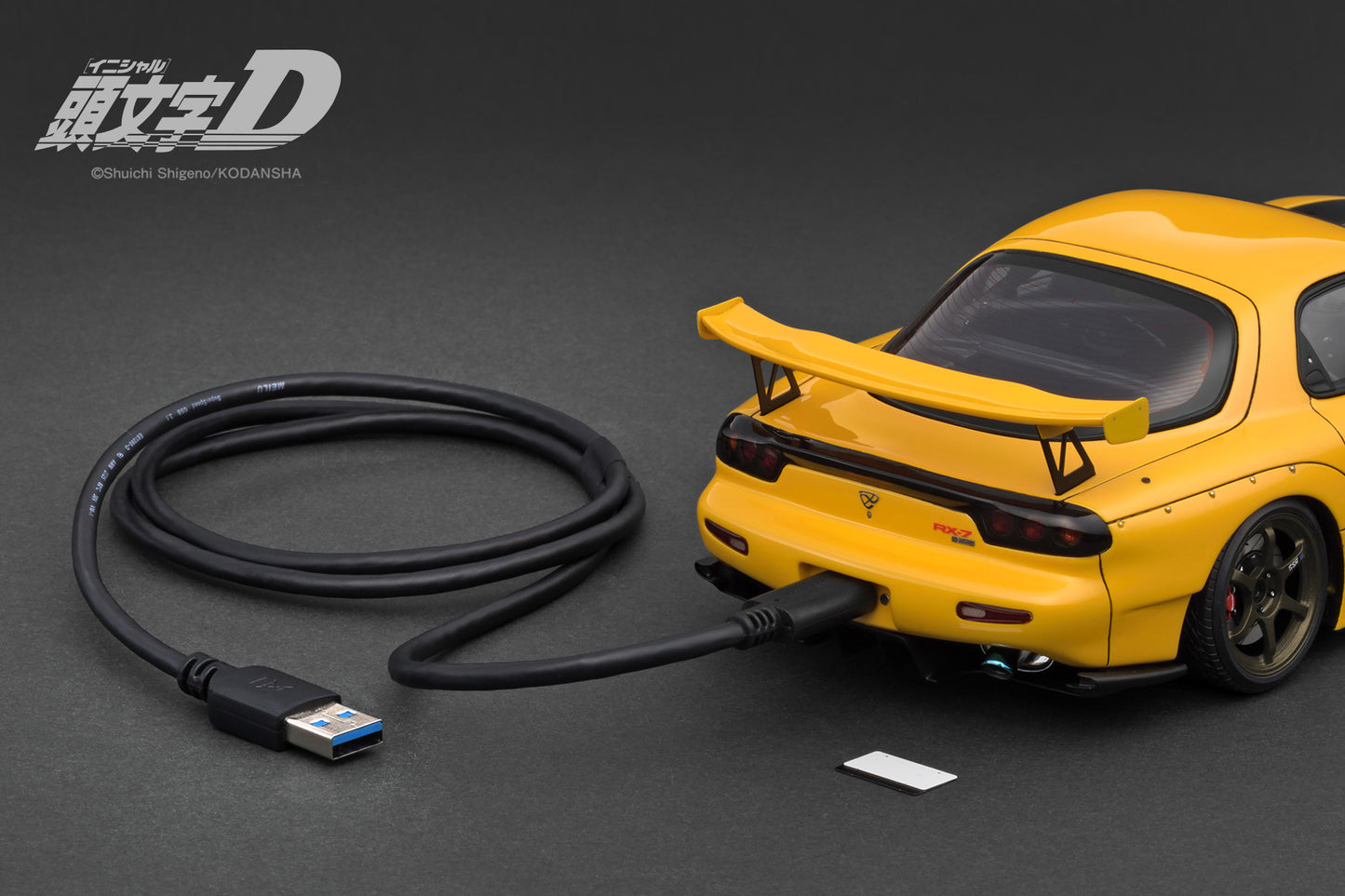 (Preorder) Ignition Model 1:18 INITIAL D Mazda RX-7 (FD3S) Yellow with LED light IG3801