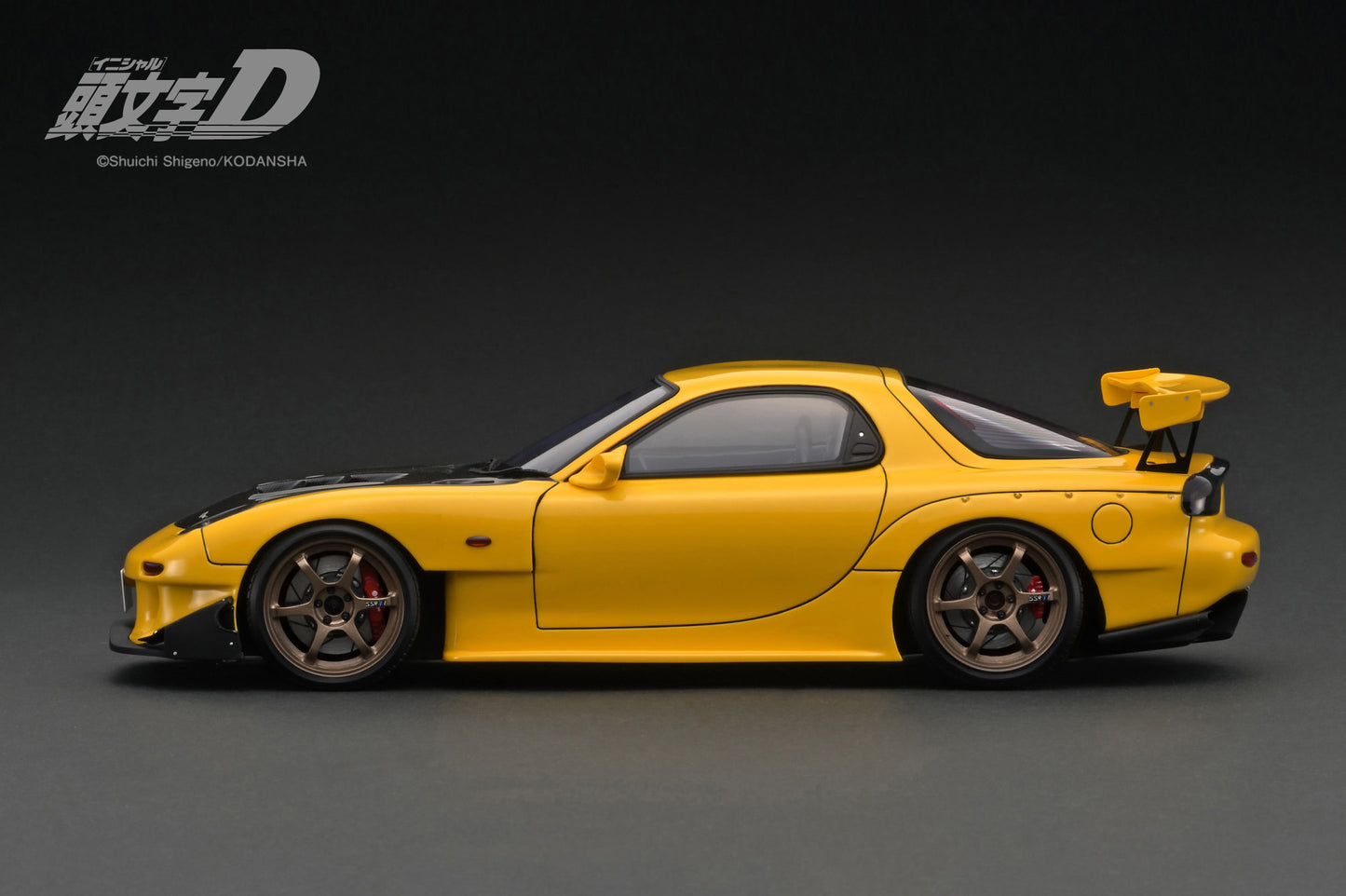 (Preorder) Ignition Model 1:18 INITIAL D Mazda RX-7 (FD3S) Yellow with LED light IG3801