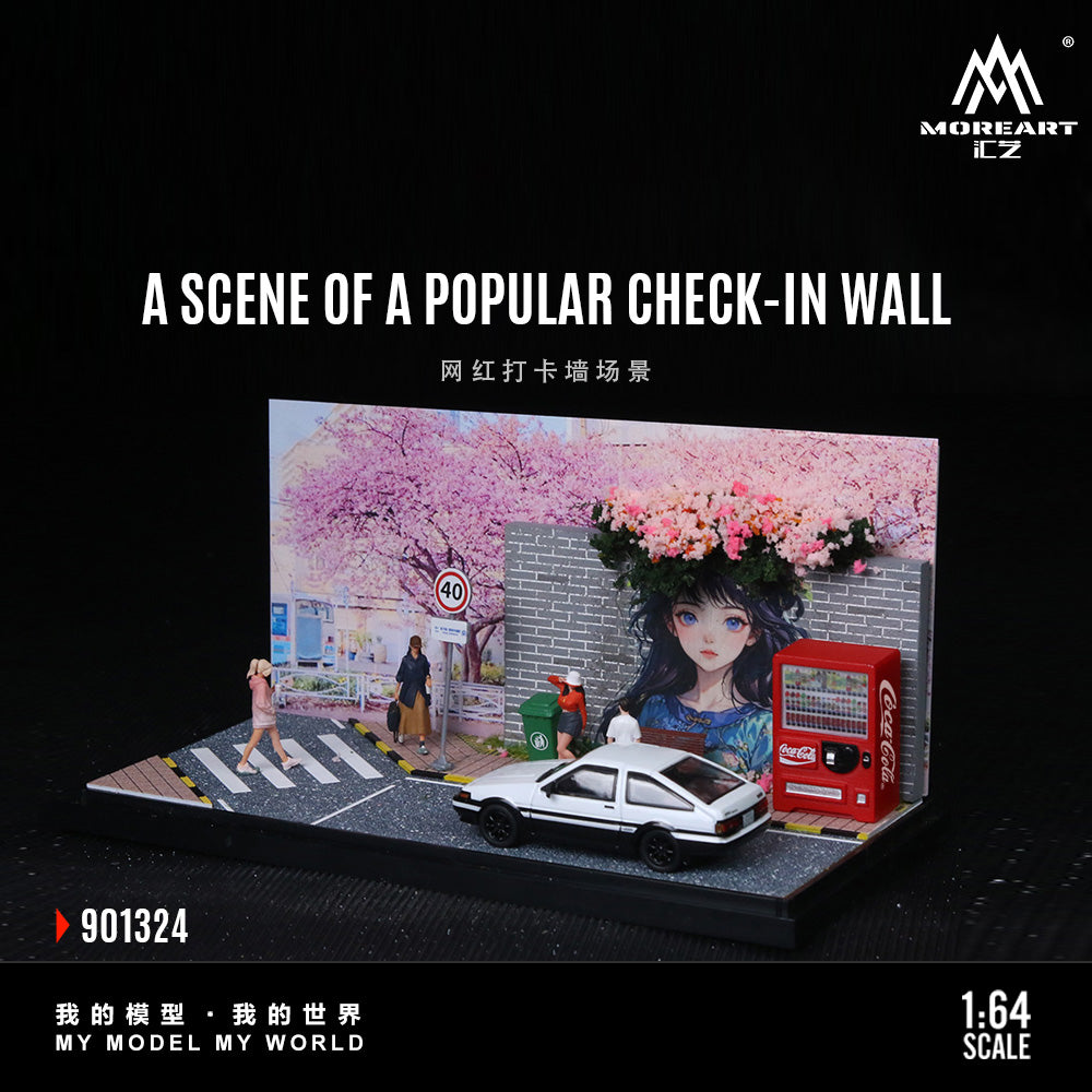 (Preorder) MoreArt 1:64 A Scene of A Popular Check-in Wall MO901324