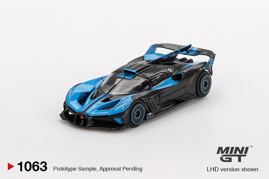 (Preorder) Mini GT 1:64 Bugatti Bolide Presentation – Black Blue MGT01063-BL